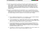 AP WORKSHEET 7a ANSWERS