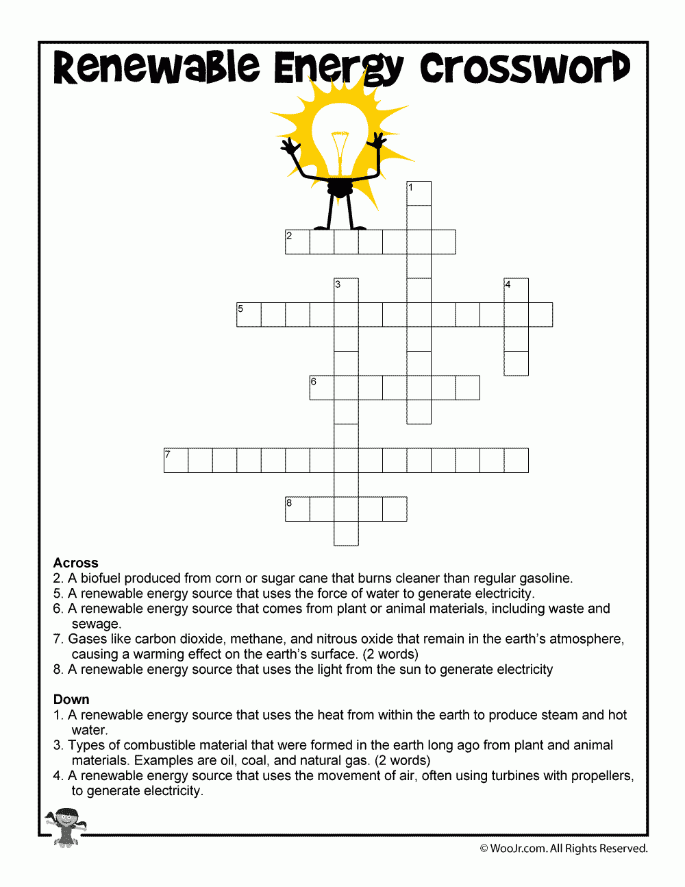 Clean Energy Crossword Worksheet For Kids Woo Jr Kids Activities Clean Energy Crossword Worksheet For Kids Woo Jr Kids Activities