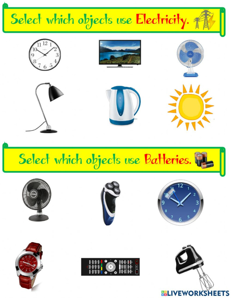 Energy Around Us Interactive Worksheet