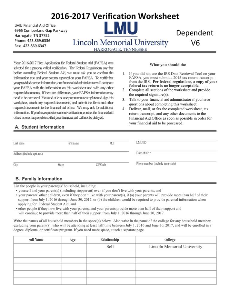 Fafsa Verification Worksheet Db Excel Fafsa Verification Worksheet Db excel