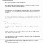 Kinetic And Potential Energy Worksheet Answer Key Db excel