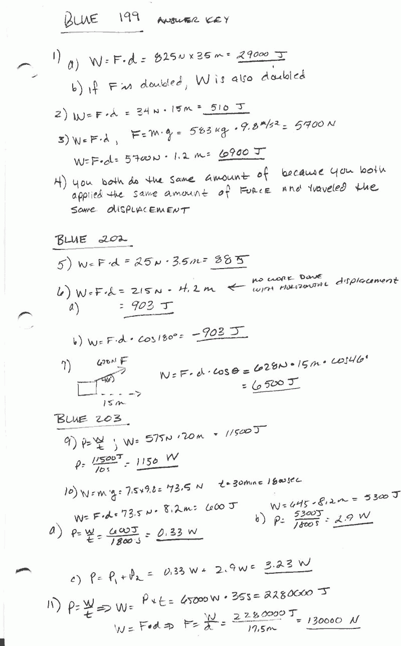 Work Energy And Power Worksheet Answer Key Db Excel Work Energy And Power Worksheet Answer Key Db excel