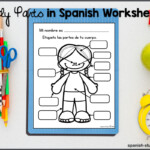 30 Spanish Body Parts Worksheet Education Template