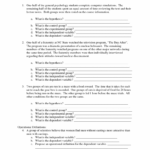 Experiment Variables Worksheets