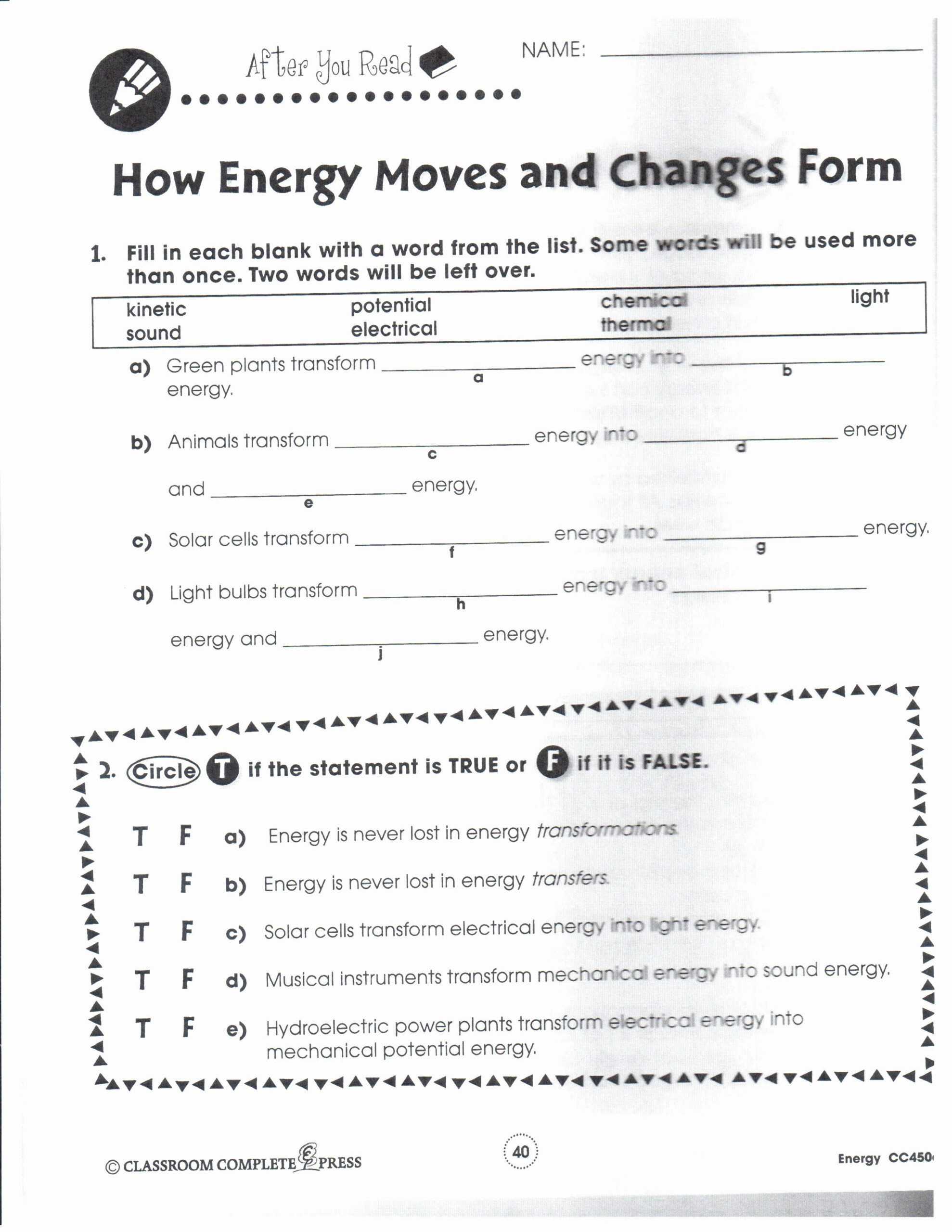 Forms Of Energy Worksheet Answers Elegant Physical Science January 2013 Forms Of Energy Worksheet Answers Elegant Physical Science January 2013