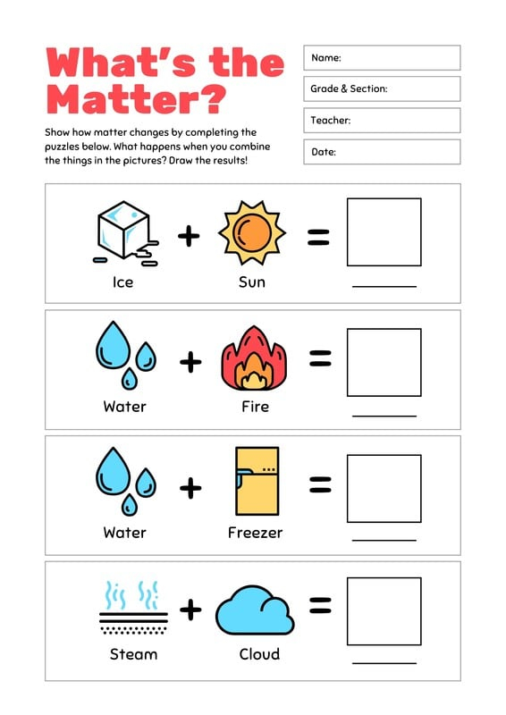Free Custom Printable Science Worksheet Templates Canva Free Custom Printable Science Worksheet Templates Canva