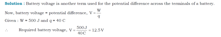 Potential Difference Electrical Worksheet With Solved Numerical