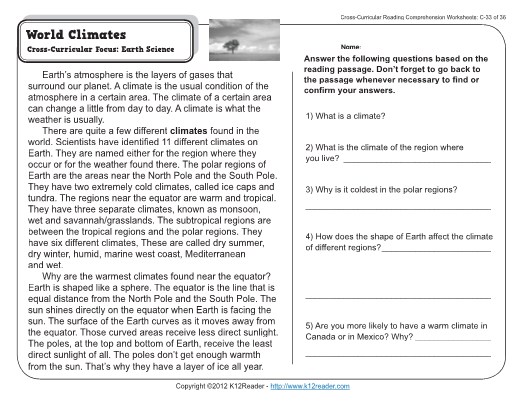 Science Worksheet Energy Connects