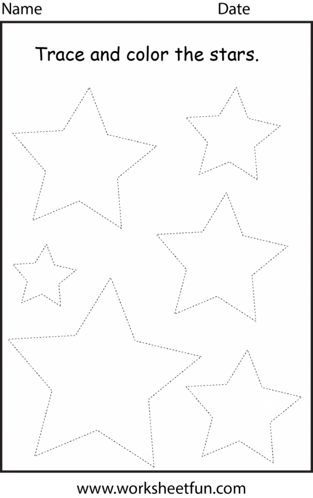 Star Tracing Worksheets 99Worksheets