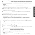 Thermal Energy Note Taking Worksheet Answers Db excel