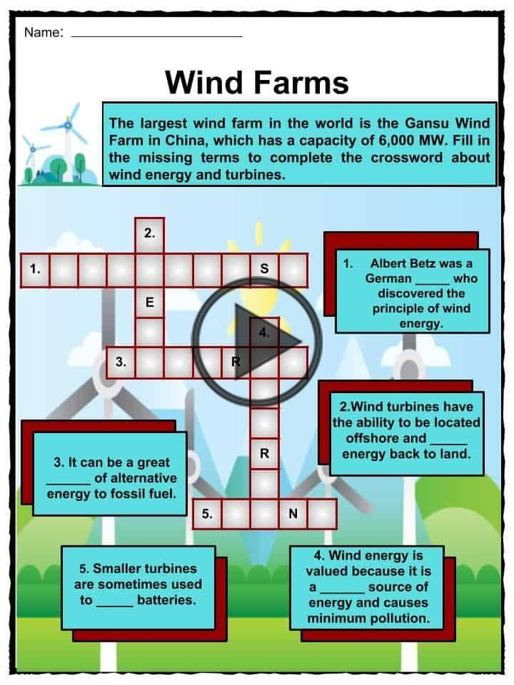 Wind Energy Worksheet