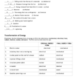 Energy Forms And Transfer Answer Key Template Printable Pdf Download