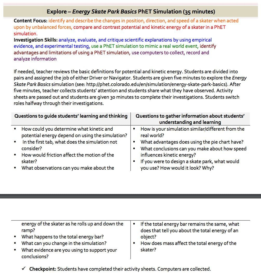 Energy Skate Park Worksheet Answers Db Excel Energy Skate Park Worksheet Answers Db excel