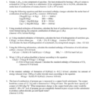 Enthalpy Worksheets 1 2