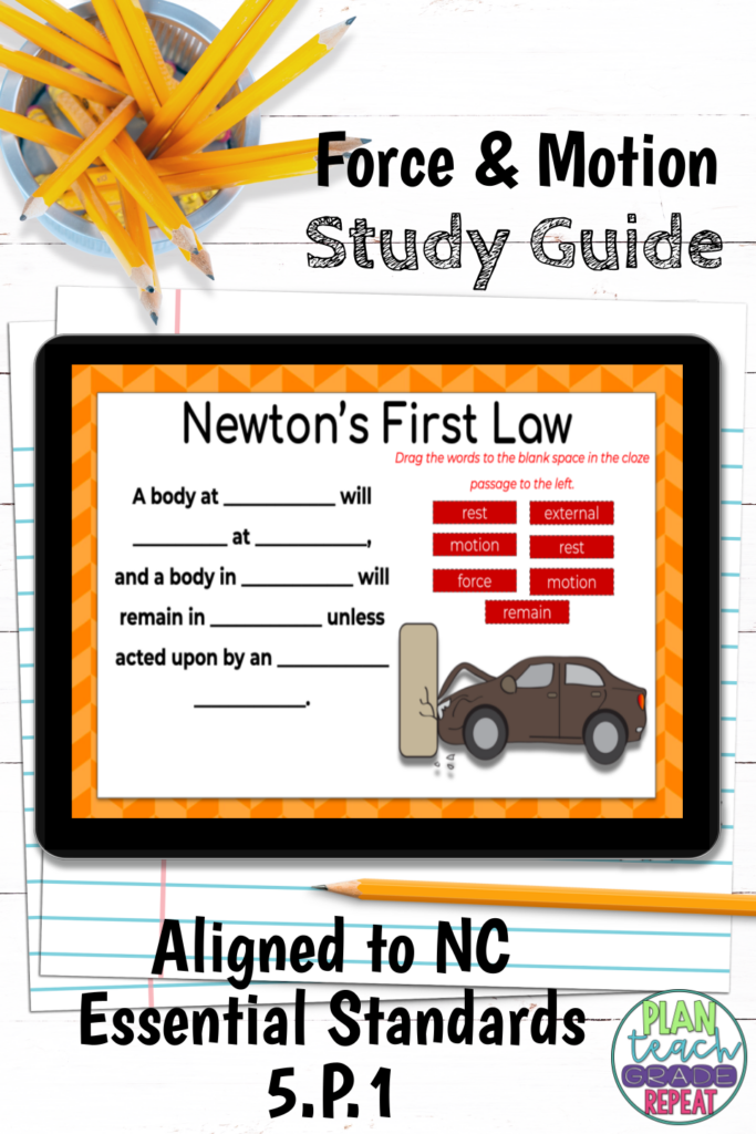 Force And Motion Digital Study Guide