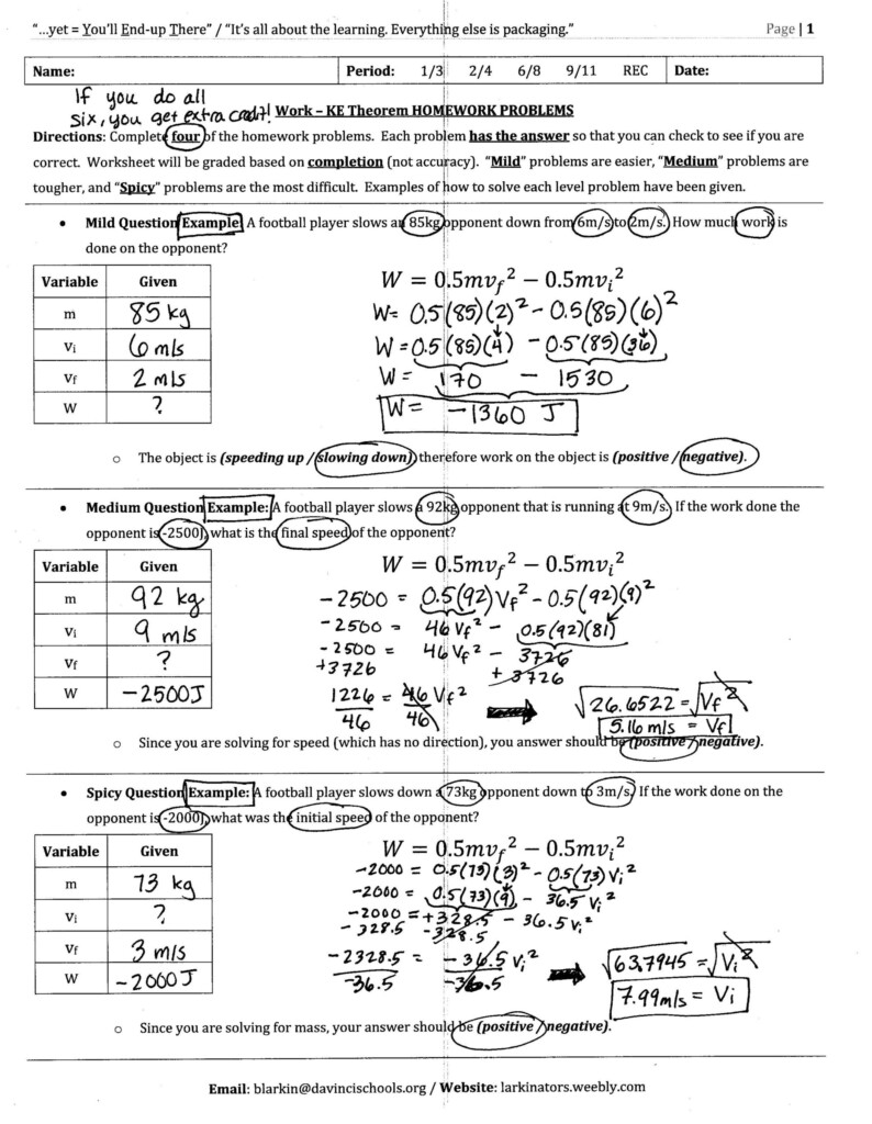 OLD Unit 3 Energy Larkin S School Site Math Worksheet Answers
